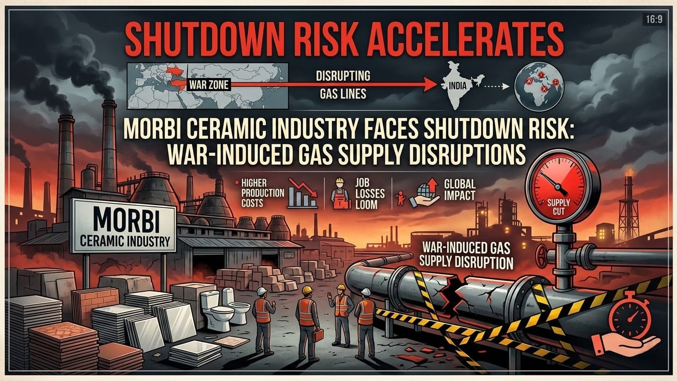Morbi Ceramic Industry Faces Shutdown Risk as War Disrupts Gas Supply