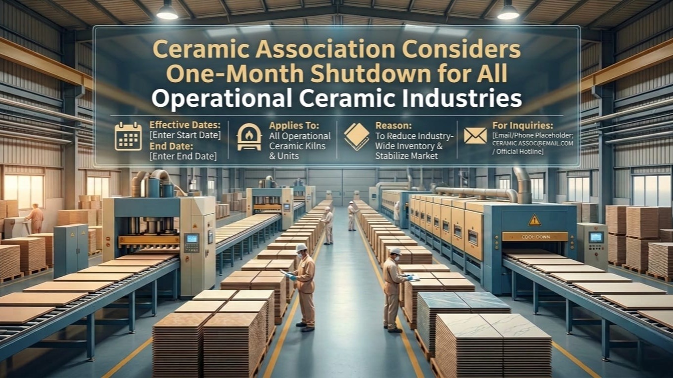 Ceramic Association Considers One-Month Shutdown for All Operational Ceramic Industries