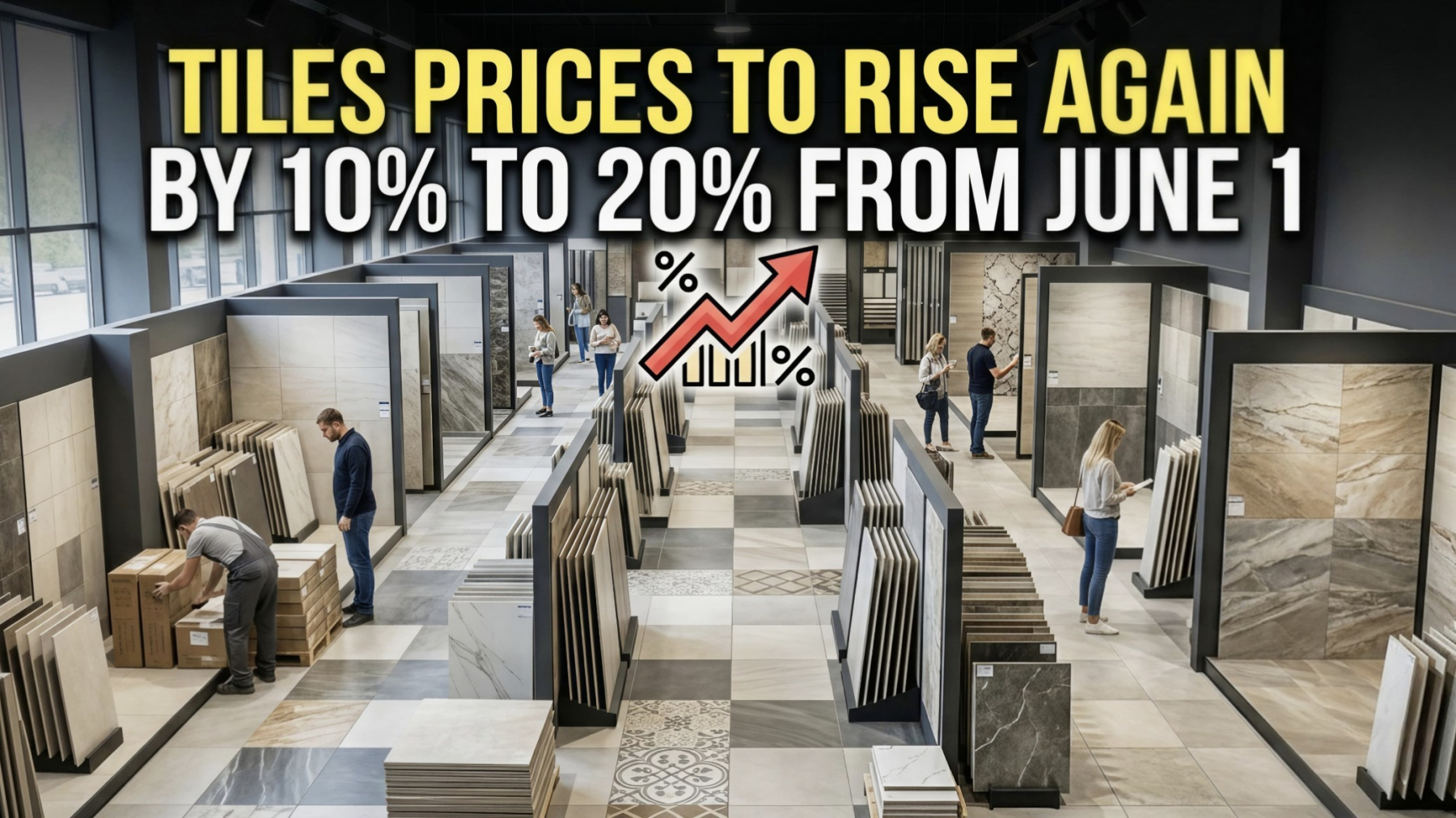 Tiles Prices to Rise Again by 10% to 20% From June 1